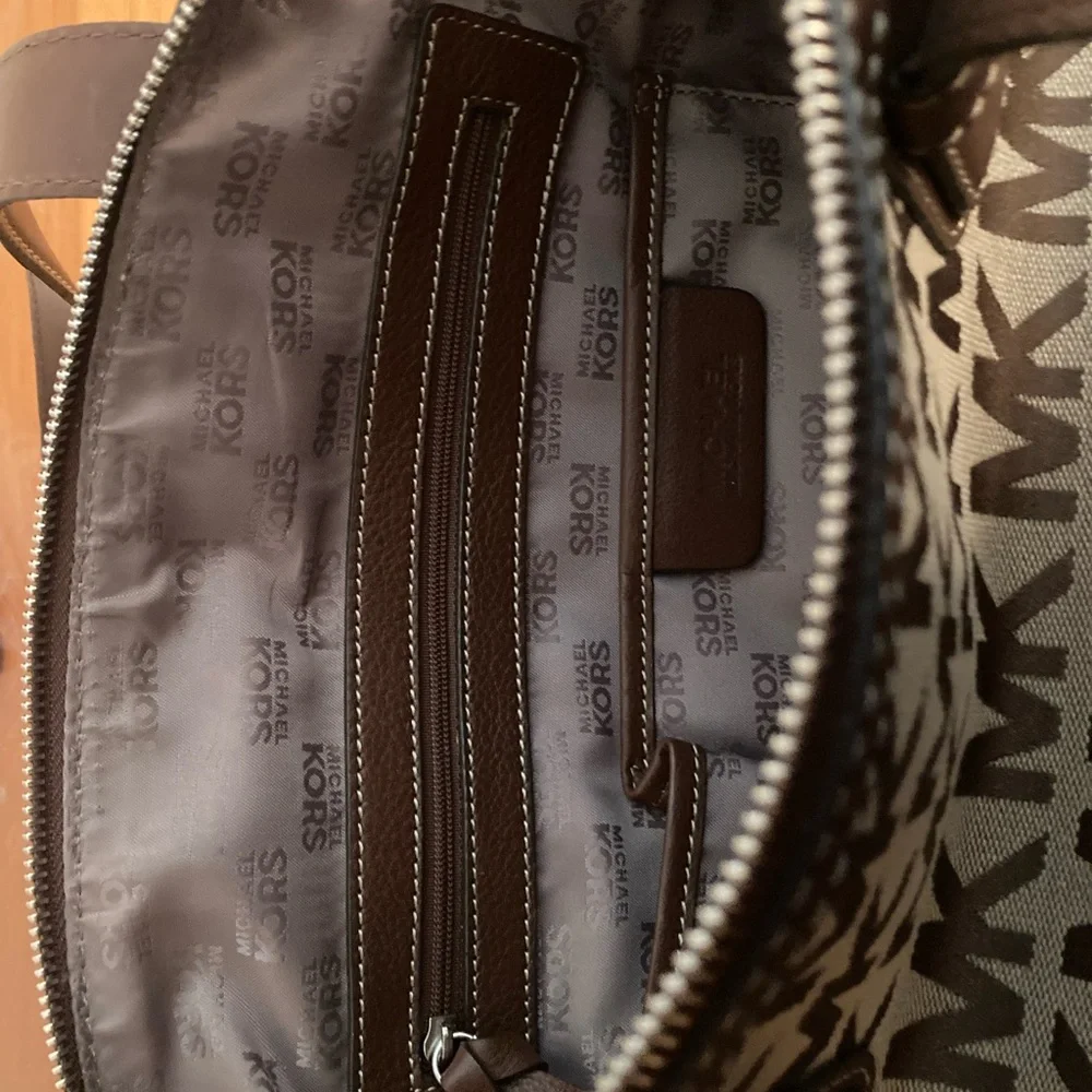 Michael Kors Brown Logo Satchel - Picture 8 of 16